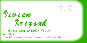 vivien krizsak business card